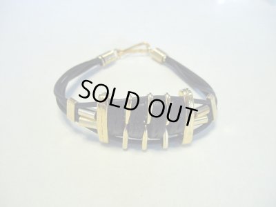 画像1: 【ＳＯＬＤ　ＯＵＴ　ありがとうございました！】（ギリシャ）ブラックレザーブレスレット