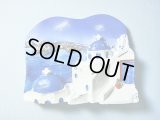 【ＳＯＬＤ　ＯＵＴ　ありがとうございました！】【お客様の声あり♪】（ギリシャ雑貨）マグネット付き立体画・サントリーニ島の教会【ハンドペイント♪】