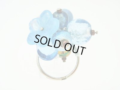 画像1: 【ＳＯＬＤ　ＯＵＴ　ありがとうございました！】（ギリシャ）スワロフスキー・ブーケリング（水色）