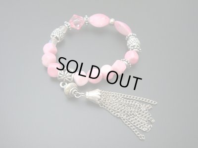 画像1: 【ＳＯＬＤ　ＯＵＴ　ありがとうございました！】【お客様の声あり♪】（ギリシャ雑貨）ブレスレット型コンボロイ（ピンク）