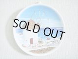 【ＳＯＬＤ　ＯＵＴ　ありがとうございました！】【ゆうパック】（ギリシャ雑貨）ミコノス島の風車とエーゲ海の風景の絵皿【ハンドペイント】