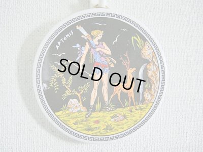 画像1: 【ＳＯＬＤ　ＯＵＴ　ありがとうございました！】（ギリシャ雑貨）タイルの壁飾り（コースター）狩りの女神アルテミス