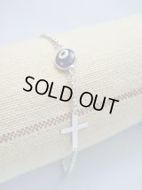 【ＳＯＬＤ　ＯＵＴ　ありがとうございました！】【楽天ランキング受賞！】（ギリシャアクセサリー）イーブルアイ（ナザールボンジュウ）クロスシルバー９２５ブレスレット