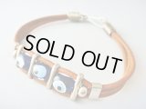 【ＳＯＬＤ　ＯＵＴ　ありがとうございました！】（ギリシャアクセサリー）イーブルアイ（ナザールボンジュウ）ブラウンレザーブレスレット