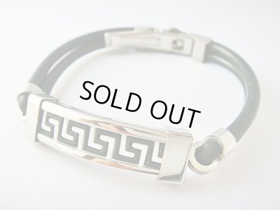 画像1: 【ＳＯＬＤ　ＯＵＴ　ありがとうございました！】（ギリシャアクセサリー）メアンドロス模様ブレスレット（バングル）【メンズ＆レディース】