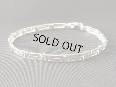 画像1: 【ＳＯＬＤ　ＯＵＴ　ありがとうございました！】（ギリシャアクセサリー）メアンドロス模様シルバー９２５ブレスレット