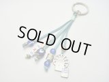 【ＳＯＬＤ　ＯＵＴ　ありがとうございました！】（ギリシャアクセサリー）イーブルアイ（ナザールボンジュウ）・メアンドロス模様・ミコノス風車キーチェーン（キーホルダー）