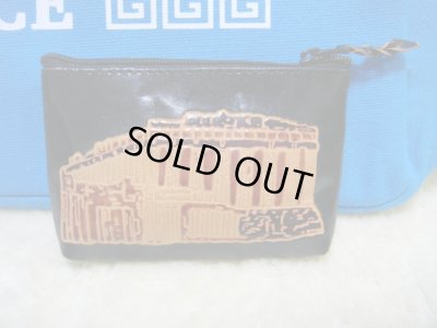 画像1: 【ＳＯＬＤ　ＯＵＴ　ありがとうございました！】【ギリシャ神話】（ギリシャ雑貨）パルテノン神殿レザー小物入れ（黒）