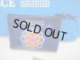 【ＳＯＬＤ　ＯＵＴ　ありがとうございました！】（ギリシャ雑貨）フラワーレザー小物入れ（濃紺）