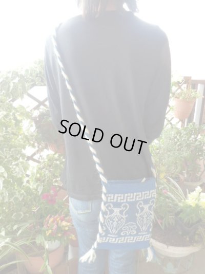 画像1: 【ＳＯＬＤ　ＯＵＴ　ありがとうございました！】（ギリシャ雑貨）メアンドロス模様・アンフォラ・ポシェット（小・青）