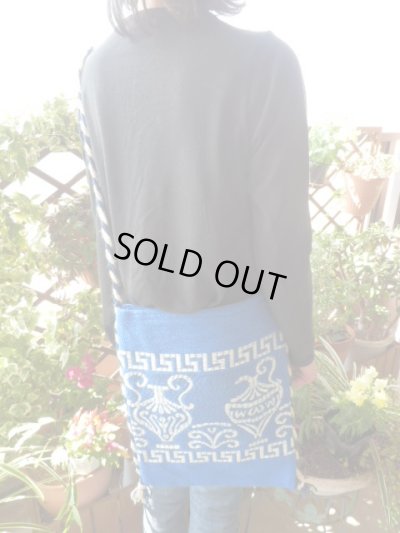 画像1: 【ＳＯＬＤ　ＯＵＴ　ありがとうございました！】（ギリシャ雑貨）メアンドロス模様・アンフォラ・ポシェット（大・青）