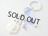 【ＳＯＬＤ　ＯＵＴ　ありがとうございました！】（ギリシャアクセサリー）知恵の象徴ふくろうとイーブルアイ（ナザールボンジュウ）のキーチェーン（キーホルダー）