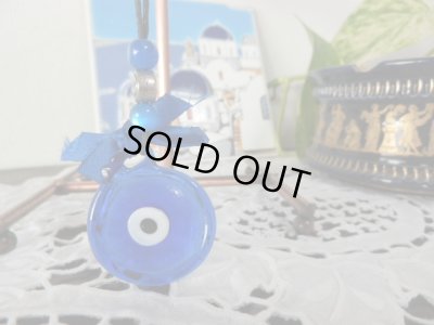 画像2: 【ＳＯＬＤ　ＯＵＴ　ありがとうございました！】（ギリシャ雑貨）リボン付きイーブルアイ（ナザールボンジュウ）と渦巻き模様のお守り（インテリア雑貨）