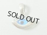 【ＳＯＬＤ　ＯＵＴ　ありがとうございました！】（ギリシャアクセサリー）マティ（目）型イーブルアイ（ナザールボンジュウ）・メアンドロス模様シルバー９２５ペンダントトップ