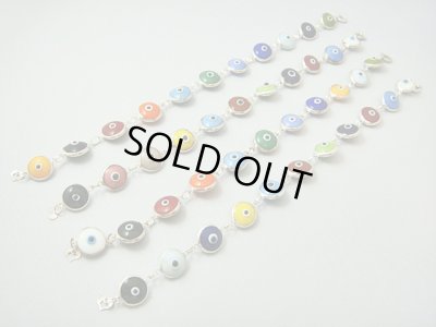 画像2: 【ＳＯＬＤ　ＯＵＴ　ありがとうございました！】（ギリシャアクセサリー）イーブルアイ（ナザールボンジュウ）シルバー９２５カラフルブレスレット【ハート付き♪】