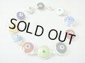 【ＳＯＬＤ　ＯＵＴ　ありがとうございました！】（ギリシャアクセサリー）イーブルアイ（ナザールボンジュウ）シルバー９２５カラフルブレスレット【ハート付き♪】