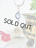 【ＳＯＬＤ　ＯＵＴ　ありがとうございました！】≪＼今年もよろしく半額セール／≫（ギリシャアクセサリー）イーブルアイ（ナザールボンジュウ）・渦巻き模様キーチェーン（キーホルダー）（Ａタイプ・Ｂタイプ）【定価１８００円】