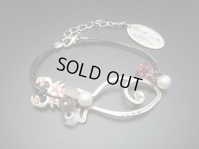 画像1: 【ＳＯＬＤ　ＯＵＴ　ありがとうございました！】（ギリシャアクセサリー）スワロフスキー・お魚ブレスレット（ピンク）Ａ