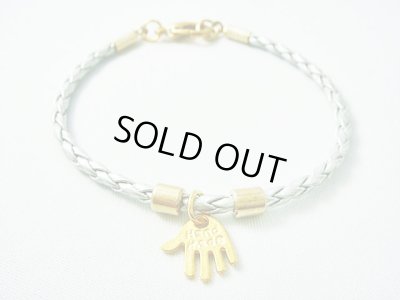 画像1: 【ＳＯＬＤ　ＯＵＴ　ありがとうございました！】【定価2400円】（イスラエル）ハムサレザーブレスレット（銀）