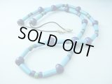 【ＳＯＬＤ　ＯＵＴ　ありがとうございました！】【定価３９００円】（ギリシャアクセサリー）ミコノス・セラミックビーズネックレス（青・水色）