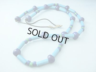 画像1: 【ＳＯＬＤ　ＯＵＴ　ありがとうございました！】【定価３９００円】（ギリシャアクセサリー）ミコノス・セラミックビーズネックレス（青・水色）