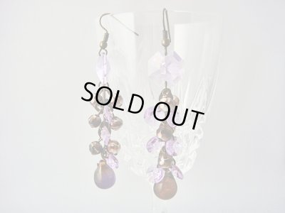 画像1: 【ＳＯＬＤ　ＯＵＴ　ありがとうございました！】（ギリシャアクセサリー）スワロフスキー・パープルクリスタルピアス