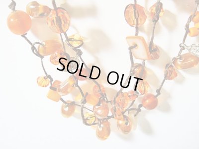 画像1: 【ＳＯＬＤ　ＯＵＴ　ありがとうございました！】【定価３２００円】（トルコアクセサリー）カラフルビーズネックレス（オレンジ）