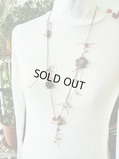 画像1: 【ＳＯＬＤ　ＯＵＴ　ありがとうございました！】（ギリシャアクセサリー）ピンククオーツ・モダンロングネックレス