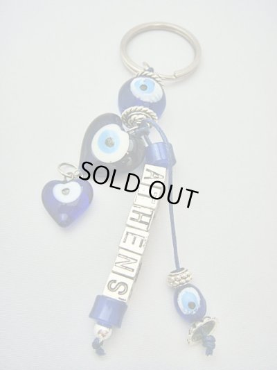 画像1: 【ＳＯＬＤ　ＯＵＴ　ありがとうございました！】【楽天ランキング受賞！】（ギリシャアクセサリー）ダブルハートイーブルアイ（ナザールボンジュウ）・アテネキーチェーン