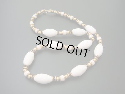 画像1: 【ＳＯＬＤ　ＯＵＴ　ありがとうございました！】（ギリシャ）ミコノス・セラミックビーズネックレス（白）