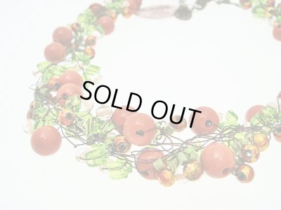 画像1: 【ＳＯＬＤ　ＯＵＴ　ありがとうございました！】（ギリシャ）オレンジ木の実スワロフスキーネックレス