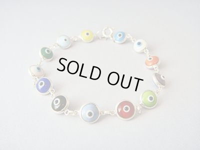 画像1: 【ＳＯＬＤ　ＯＵＴ　ありがとうございました！】（ギリシャアクセサリー）イーブルアイ（ナザールボンジュウ）カラフルブレスレット