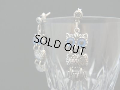 画像1: 【ＳＯＬＤ　ＯＵＴ　ありがとうございました！】【５周年半額セール！】【ギリシャ神話】（ギリシャアクセサリー）ふくろうシルバー９２５ピアス【知恵の象徴ふくろう】【定価５６００円】