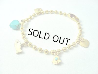 画像1: 【ＳＯＬＤ　ＯＵＴ　ありがとうございました！】【定価3400円】（イスラエル）ターコイズハムサブレスレット