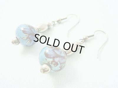 画像1: 【ＳＯＬＤ　ＯＵＴ　ありがとうございました！】（ギリシャ）ミコノス・ビーズピアス（青緑）