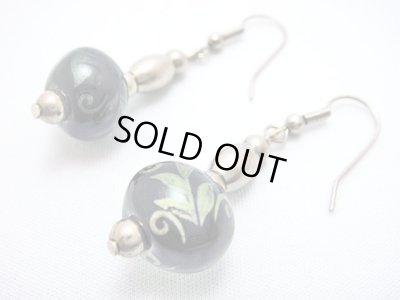 画像1: 【ＳＯＬＤ　ＯＵＴ　ありがとうございました！】（ギリシャ）ミコノス・ビーズピアス（黒）