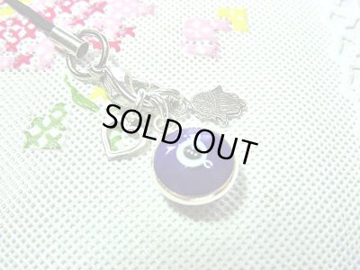 画像1: 【ＳＯＬＤ　ＯＵＴ　ありがとうございました！】（トルコ）ハムサ・イーブルアイ携帯ストラップ（濃紺・シルバー）