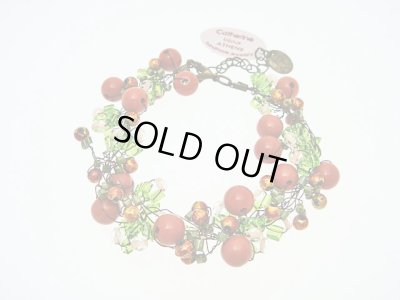 画像1: 【ＳＯＬＤ　ＯＵＴ　ありがとうございました！】（ギリシャ）オレンジ木の実スワロフスキーブレスレット