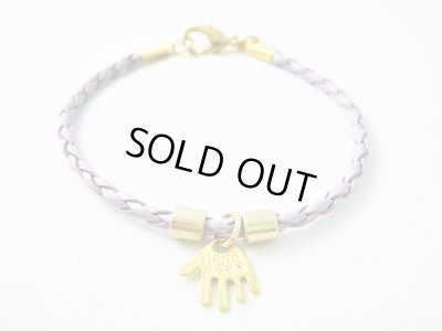 画像1: 【ＳＯＬＤ　ＯＵＴ　ありがとうございました！】【定価2400円】（イスラエル）ハムサレザーブレスレット（薄紫）