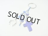 【ＳＯＬＤ　ＯＵＴ　ありがとうございました！】（ギリシャアクセサリー）紺のクロスと馬蹄とイーブルアイ（ナザールボンジュウ）のキーチェーン