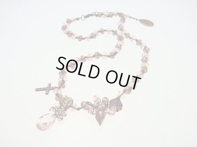 画像1: 【ＳＯＬＤ　ＯＵＴ　ありがとうございました！】（ギリシャアクセサリー）スワロフスキー・クリスタルネックレス（ピンク）