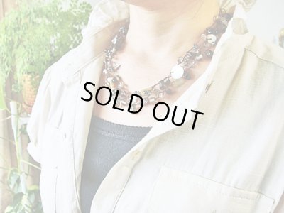 画像1: 【ＳＯＬＤ　ＯＵＴ　ありがとうございました！】【定価３２００円】（トルコアクセサリー）カラフルビーズネックレス（グレー）