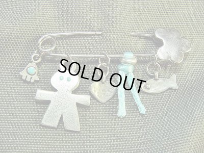 画像1: 【ＳＯＬＤ　ＯＵＴ　ありがとうございました！】飾りピンブローチ（水色）