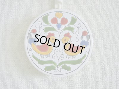 画像1: 【ＳＯＬＤ　ＯＵＴ　ありがとうございました！】（ギリシャ雑貨）タイルの壁飾り（コースター）仲良し小鳥