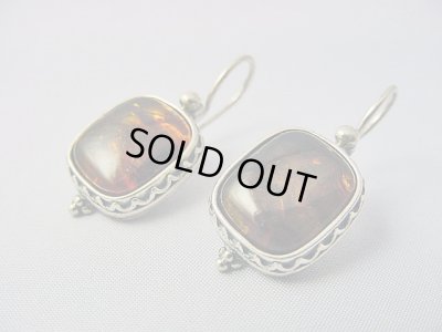 画像1: 【ＳＯＬＤ　ＯＵＴ　ありがとうございました！】（ギリシャ）ビザンチン風・琥珀のピアス