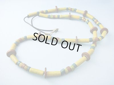 画像1: 【ＳＯＬＤ　ＯＵＴ　ありがとうございました！】【定価３９００円】（ギリシャアクセサリー）ミコノス・セラミックビーズネックレス（黄緑・茶・緑）