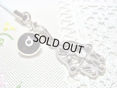 画像1: 【ＳＯＬＤ　ＯＵＴ　ありがとうございました！】ハムサ・イーブルアイ携帯ストラップ（黒）