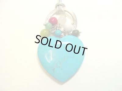 画像1: 【ＳＯＬＤ　ＯＵＴ　ありがとうございました！】【定価6900円】（イスラエル）ターコイズハートネックレス