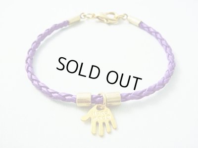 画像1: 【ＳＯＬＤ　ＯＵＴ　ありがとうございました！】【定価2400円】（イスラエル）ハムサレザーブレスレット（紫）