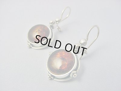 画像1: 【ＳＯＬＤ　ＯＵＴ　ありがとうございました！】（ギリシャ）ビザンチン風・琥珀のピアス